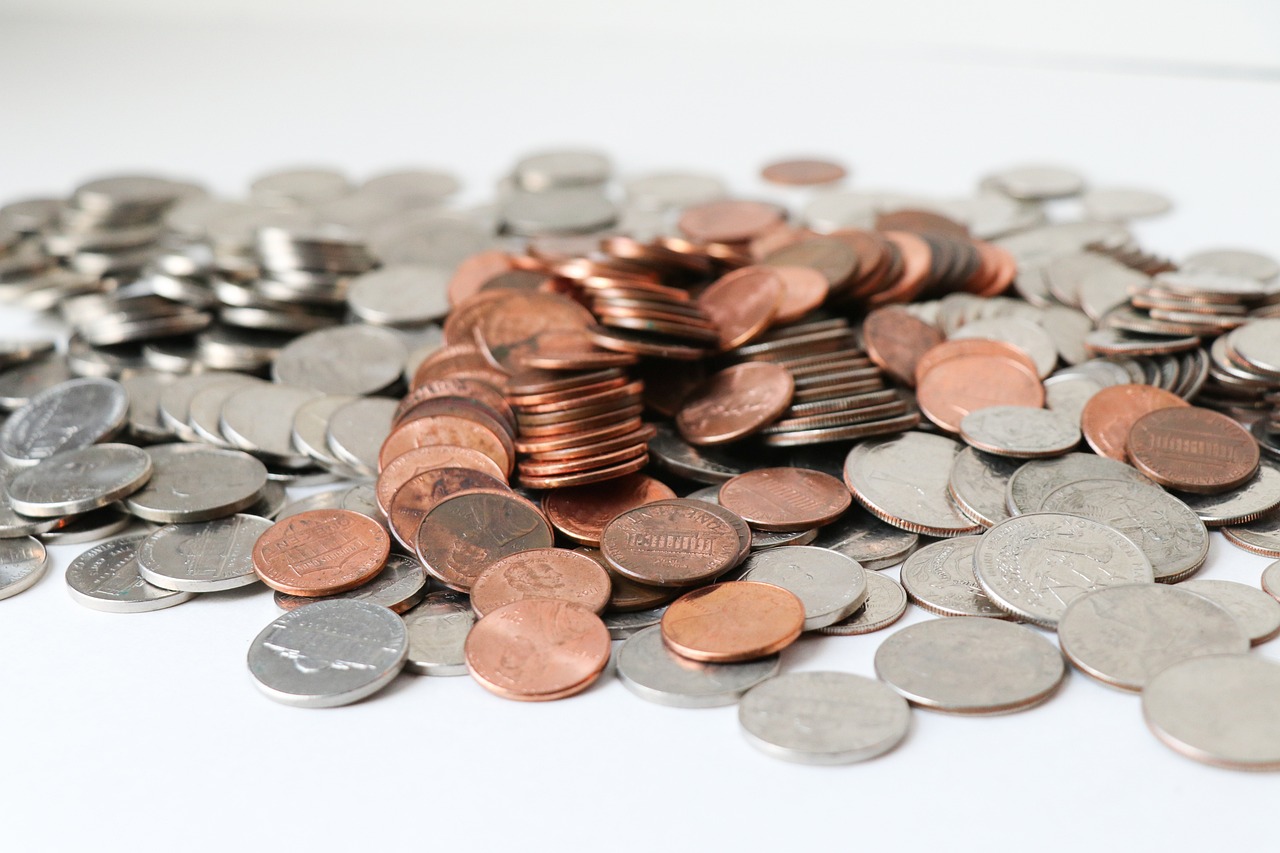 Pile of coins